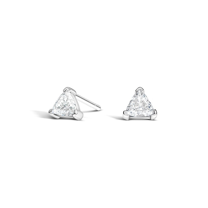 0.50 CTW Trillion Cut Diamond Stud Earrings  customdiamjewel   