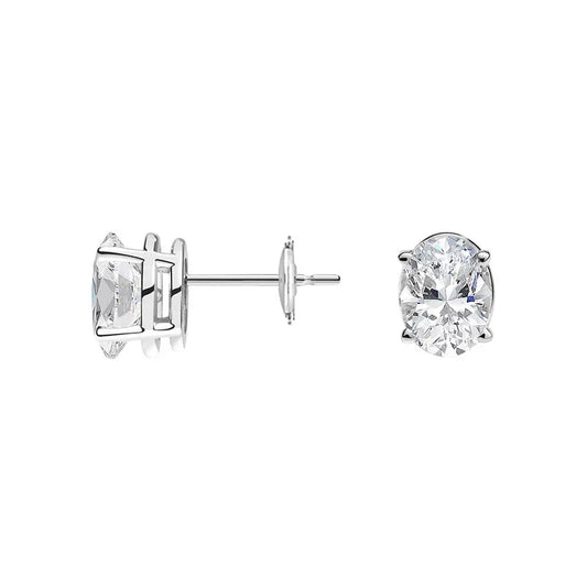 2.00CT Oval Cut Solitaire Diamond Stud  customdiamjewel   