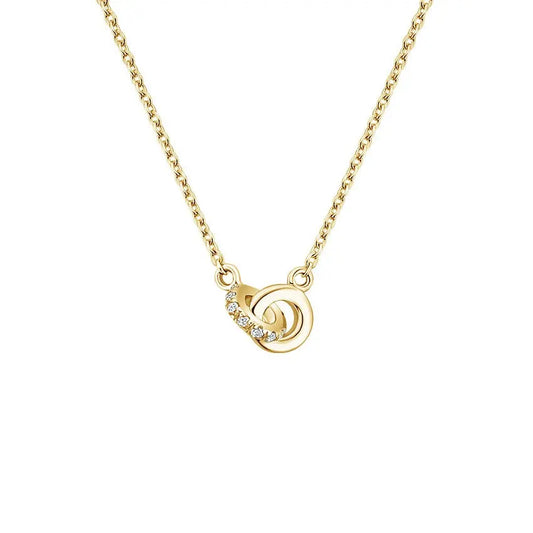 0.09CTW Elegant Diamond Pendant  customdiamjewel 10KT Yellow Gold VVS-EF