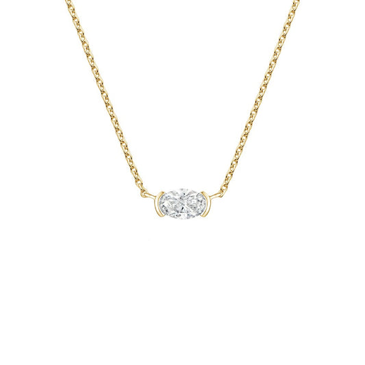 0.45CTW East West Diamond Necklace  customdiamjewel 10KT Yellow Gold VVS-EF
