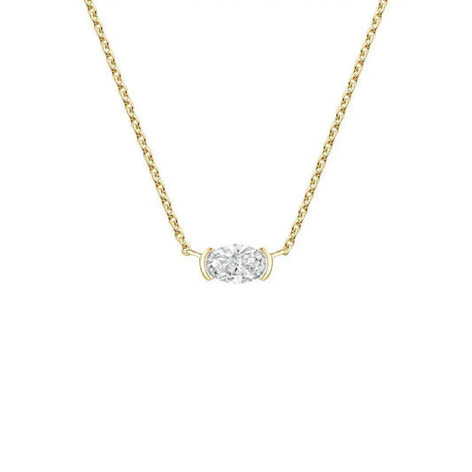 0.45CTW East West Diamond Necklace  customdiamjewel 10KT Yellow Gold VVS-EF