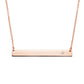Unique 0.01CT Horizontal Bar Diamond Pendant  customdiamjewel 10KT Rose Gold VVS-EF
