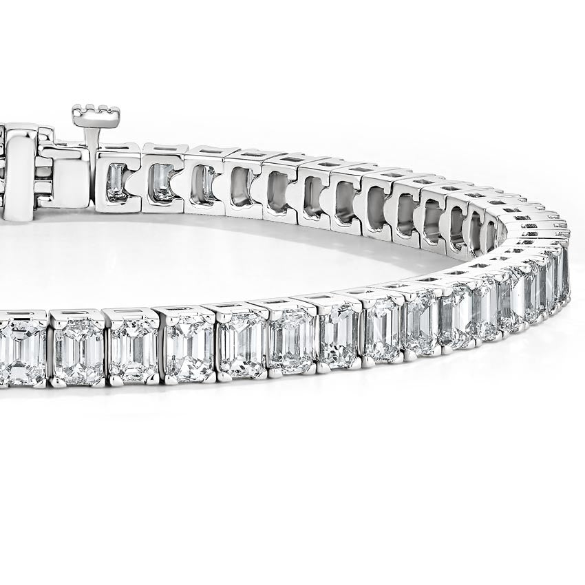 14CTW Emerald Diamond Tennis Bracelet