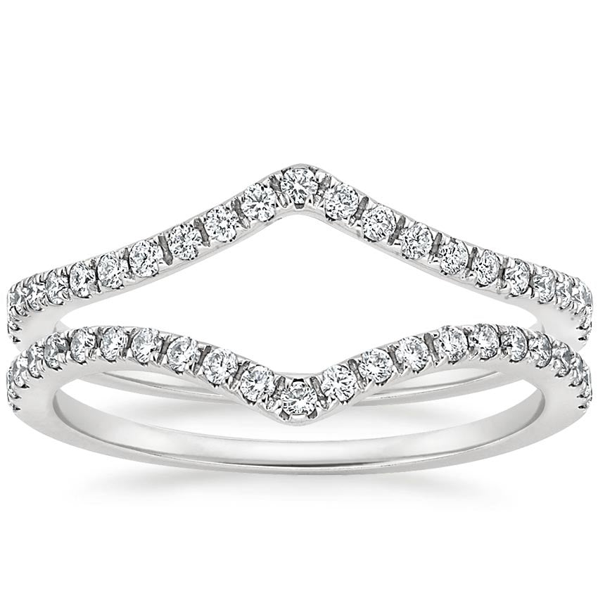 0.33CTW Lab Grown Diamond Curved Wedding Band  customdiamjewel 10KT White Gold VVS-EF
