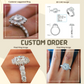 Cushion Cut Moissanite Halo Setting Engagement Ring  customdiamjewel   