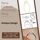 Mounting Radiant Cut Solitaire Moissanite Engagement Ring  customdiamjewel   