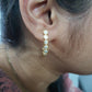 3mm Round Brilliant Cut Moissanite Half Hoop Earrings  customdiamjewel   