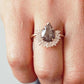 Pear Shaped Salt and Pepper Diamond Cluster Engagement Ring  customdiamjewel   