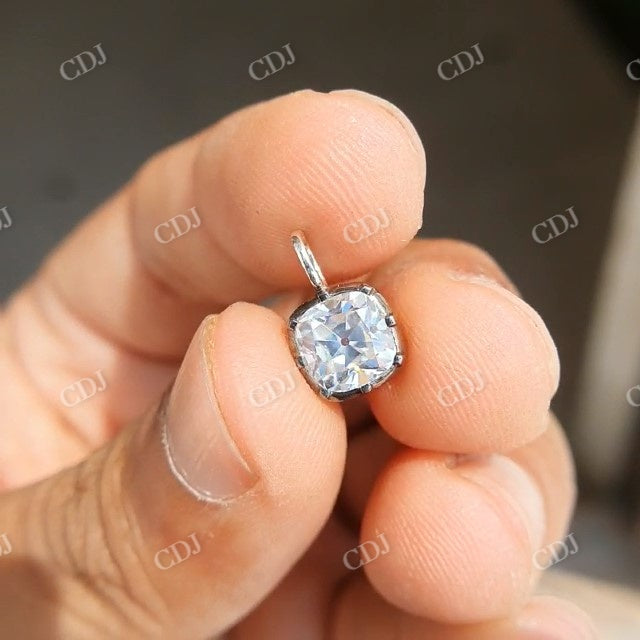 2.0CT Old Mine Cushion Cut Moissanite Pendant Sterling silver pendant  customdiamjewel   