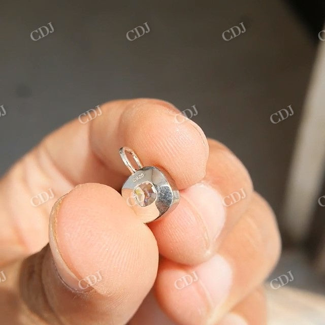 2.0CT Old Mine Cushion Cut Moissanite Pendant Sterling silver pendant  customdiamjewel   