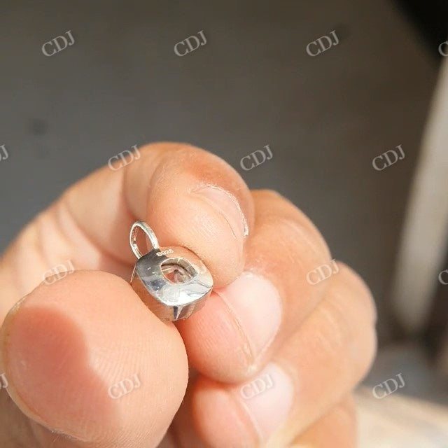 2.0CT Old Mine Cushion Cut Moissanite Pendant Sterling silver pendant  customdiamjewel   
