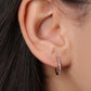 0.25CTW Baguette Diamond Mini Hoop Earrings
