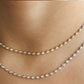 1.65CTW Bezel Setting Diamond Tennis Necklace