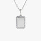 0.18CTW Diamond Tag Initial Necklace  customdiamjewel 10KT White Gold VVS-EF