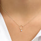 0.08CTW Dangling Bezel Set Diamond Circle Necklace  customdiamjewel   