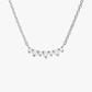 0.12CTW Curved Diamond Cluster Necklace  customdiamjewel 10KT White Gold VVS-EF