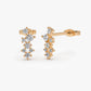 0.33CTW  Diamond Cluster Stud Earrings  customdiamjewel 10KT Rose Gold VVS-EF