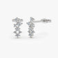 0.33CTW  Diamond Cluster Stud Earrings  customdiamjewel 10KT White Gold VVS-EF