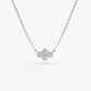 0.13CTW Four Stone Diamond Necklace  customdiamjewel 10KT White Gold VVS-EF