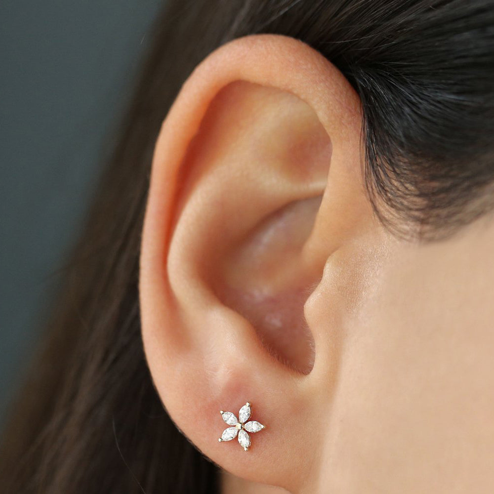 0.33CTW Marquise Cut Diamond Earrings  customdiamjewel   