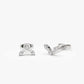 0.14CTW Baguette and Round Diamond Earrings