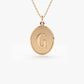 14k Gold Initial Charm Necklace  customdiamjewel 10KT Rose Gold 