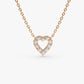 0.10CTW Mini Diamond Hear Necklace
