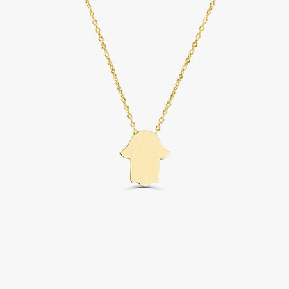 14K Gold Minimalist Hamsa Charm Necklace  customdiamjewel 10KT Yellow Gold 