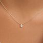 0.23CTW Pear Shape Solitaire Diamond Necklace