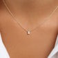 0.23CTW Pear Shape Solitaire Diamond Necklace