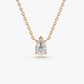 0.23CTW Pear Shape Solitaire Diamond Necklace  customdiamjewel 10KT Rose Gold VVS-EF