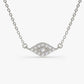 0.15CTW Diamond Evil Eye Necklace  customdiamjewel 10KT White Gold VVS-EF