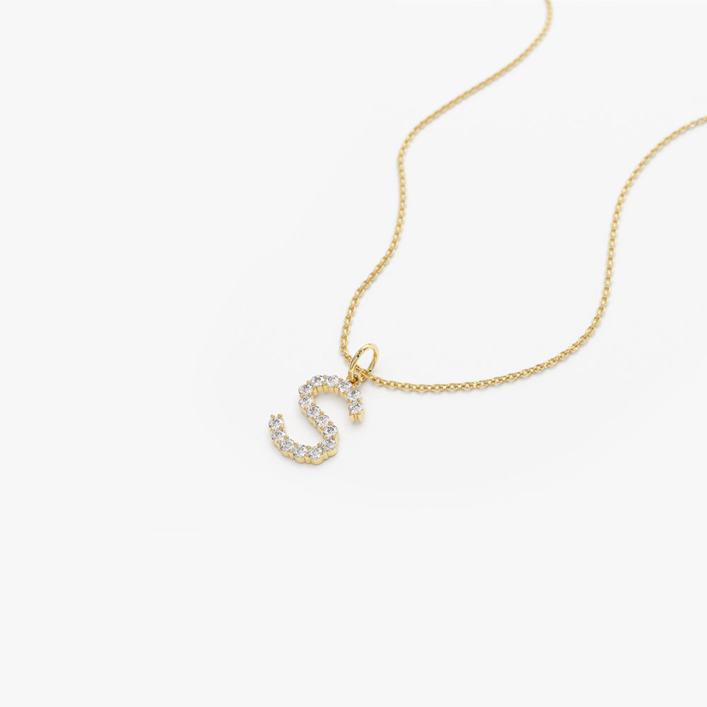 0.20CTW Diamond Initial Necklace  customdiamjewel   