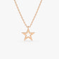 14K Gold Star Charm Necklace  customdiamjewel 10KT Rose Gold 
