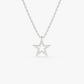 14K Gold Star Charm Necklace  customdiamjewel 10KT White Gold 