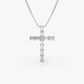 0.38CTW Baguette Diamond Cross Necklace  customdiamjewel 10KT White Gold VVS-EF