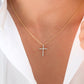 0.38CTW Baguette Diamond Cross Necklace  customdiamjewel   