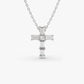 0.38CTW Mini Diamond Cross Necklace  customdiamjewel 10KT White Gold VVS-EF