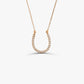 0.18CTW Diamond Horseshoe Necklace  customdiamjewel 10KT Rose Gold VVS-EF