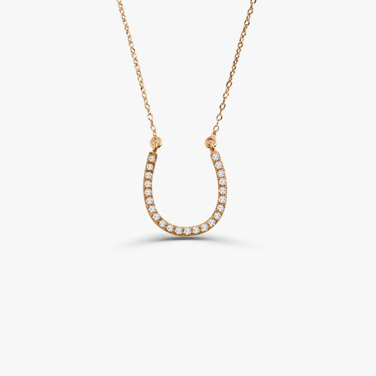 0.18CTW Diamond Horseshoe Necklace