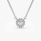 0.15CTW Mini Diamond Halo Necklace  customdiamjewel 10KT White G0ld VVS-EF