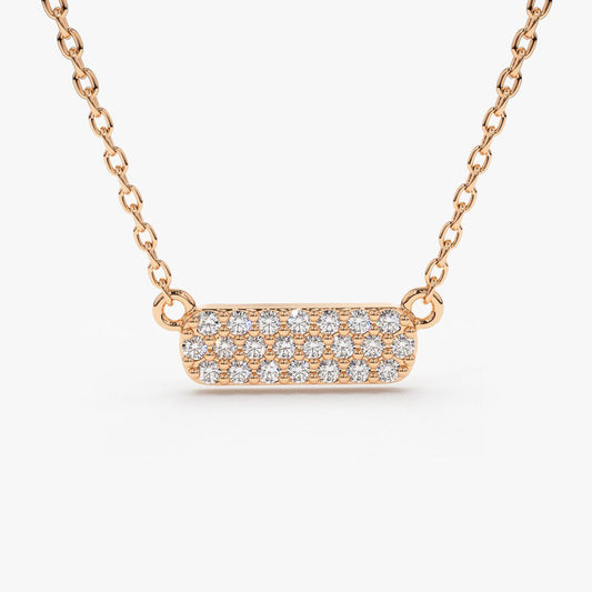 0.11CTW Diamond Bar Necklace
