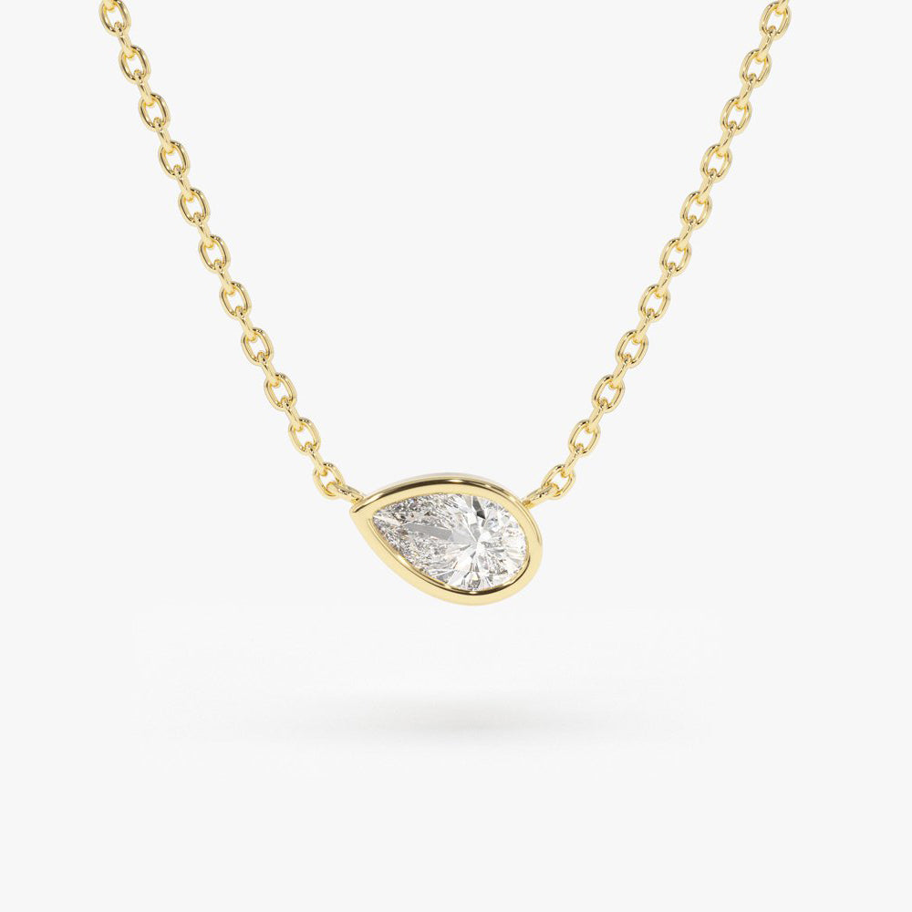 0.23CTW Pear Shape Diamond Necklace