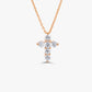 0.42CTW Diamond Cross Necklace  customdiamjewel 10KT Rose Gold VVS-EF