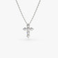 0.42CTW Diamond Cross Necklace  customdiamjewel 10KT White Gold VVS-EF