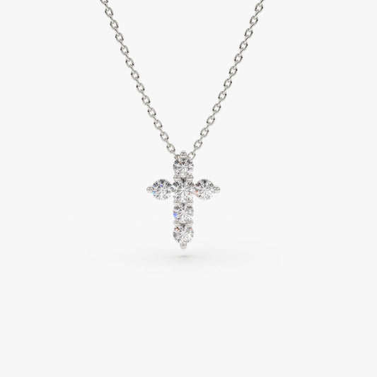 0.42CTW Diamond Cross Necklace