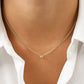 0.23CTW Bezel Set Emerald Cut Diamond Necklace  customdiamjewel   
