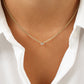 0.23CTW Bezel Set Emerald Cut Diamond Necklace  customdiamjewel   