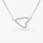 0.15CTW Sideways Diamond Heart Necklace  customdiamjewel 10KT White Gold VVS-EF