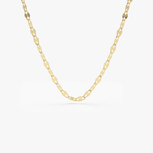 14K Solid Gold Sparkle Chain Necklace  customdiamjewel   